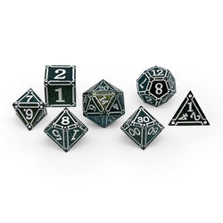 Ironworks - Necromancer Spellbook 7 Piece RPG set Alloy Metal Dice (Online Only)