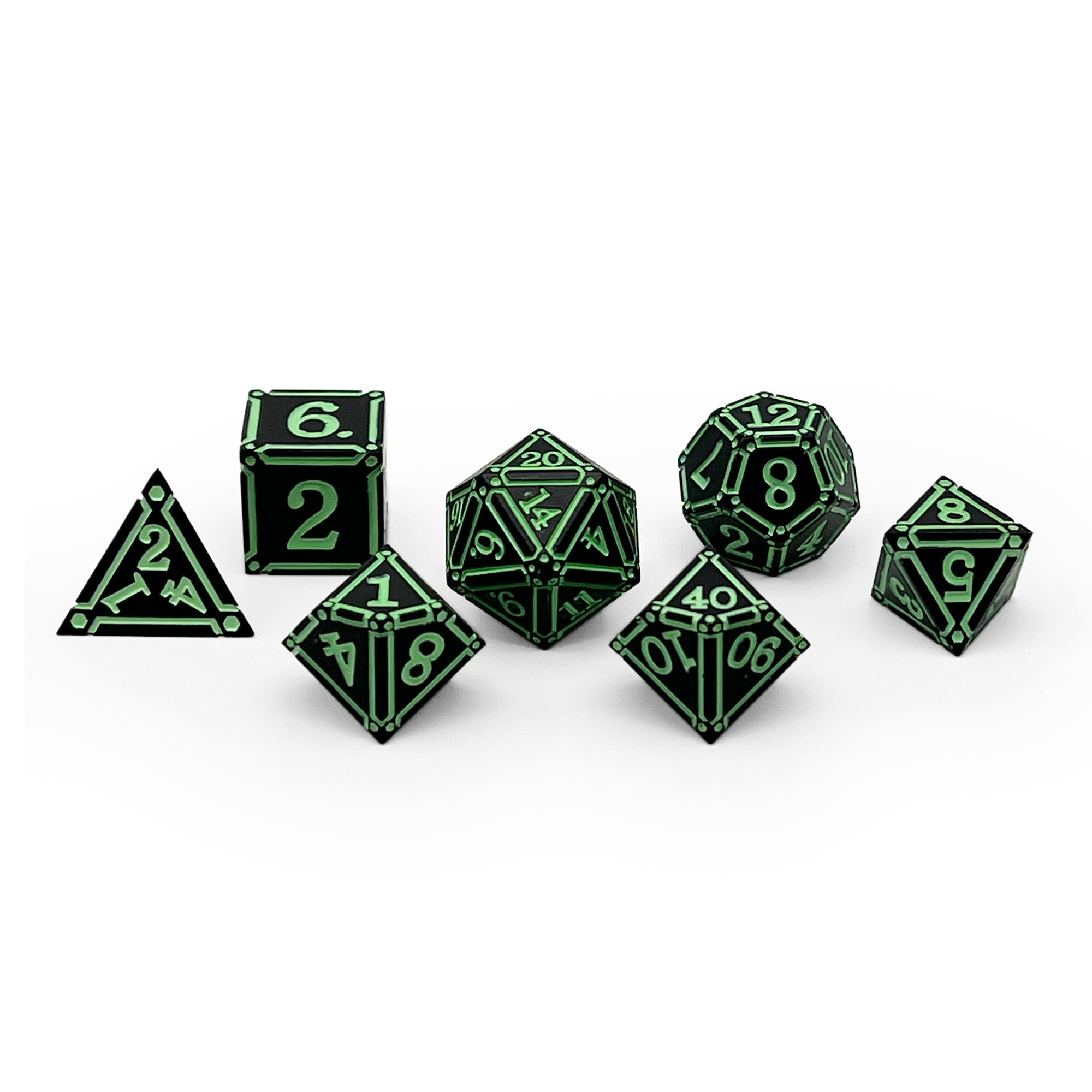 Ironworks - Witches Heart 7 Piece RPG set Alloy Metal Dice (Online Only)