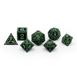 Ironworks - Witches Heart 7 Piece RPG set Alloy Metal Dice (Online Only)