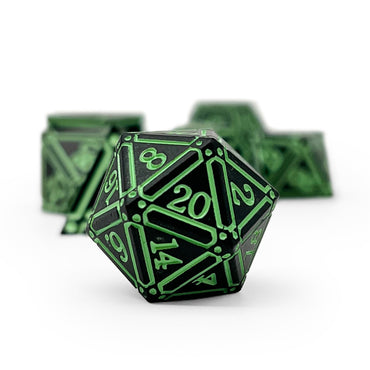 Ironworks - Witches Heart 7 Piece RPG set Alloy Metal Dice (Online Only)
