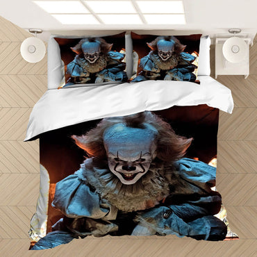Pennywise Pattern Bedding Set Cosplay  Quilt Covers (Online Order Only)