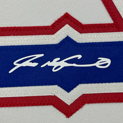 Framed Facsimile Autographed Ivan Rodriguez Pudge 35x39 Texas White Reprint Laser Auto Baseball Jersey (ONLINE ORDER ONLY)