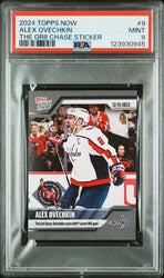 Graded 2024 Topps Now Alex Ovechkin #9 The GR8 Chase Sticker Hockey Card PSA 9 Mint (ONLINE ORDER ONLY)