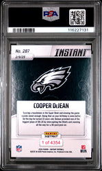 Graded 2024 Panini Instant NFL Cooper DeJean #287 Rookie RC Football Card PSA 10 Gem Mint (ONLINE ORDER ONLY)