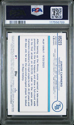 Graded 2024 Topps Update Junior Caminero #US223 Royal Blue Rookie RC Baseball Card PSA 10 Gem Mint (ONLINE ORDER ONLY)