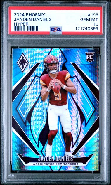 Graded 2024 Panini Phoenix Jayden Daniels #JD Hyper Rookie RC Football Card PSA 10 Gem Mint (ONLINE ORDER ONLY)