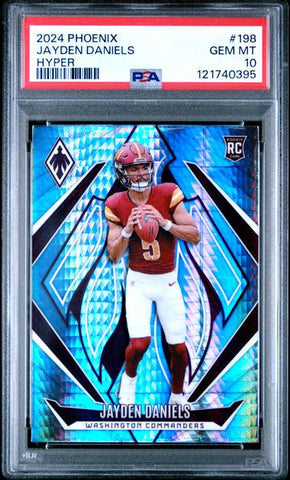 Graded 2024 Panini Phoenix Jayden Daniels #JD Hyper Rookie RC Football Card PSA 10 Gem Mint (ONLINE ORDER ONLY)