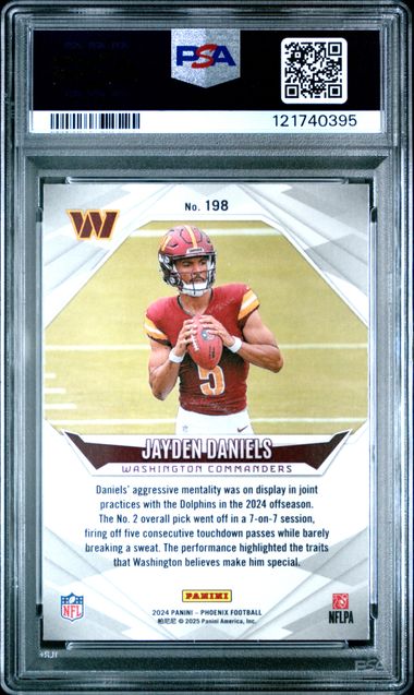 Graded 2024 Panini Phoenix Jayden Daniels #JD Hyper Rookie RC Football Card PSA 10 Gem Mint (ONLINE ORDER ONLY)