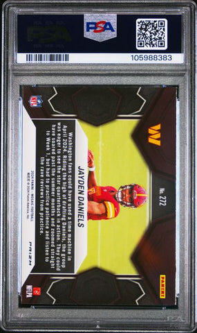 Graded 2024 Panini Mosaic Jayden Daniels #272 Reactive Yellow Rookie RC Football Card PSA 9 Mint (ONLINE ORDER ONLY)
