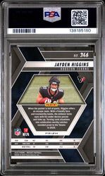 Graded 2025 Panini Mosaic Jayden Higgins #346 Red & White Stripe Rookie RC Football Card PSA 10 Gem Mint