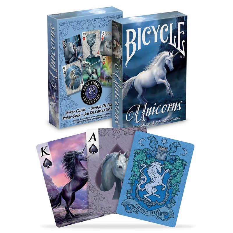 JKR1042740 Anne Stokes Unicorns Playing Cards Bicycle (ONLINE ORDER ONLY)