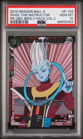 2019 DRAGON BALL SUPER DBS:BROLY VOL.2 WHIS, THE INSTRUCTOR #P-103 - PSA 10 (Online Order Only)