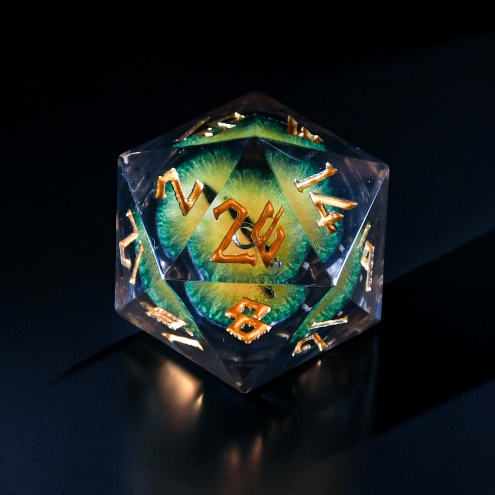 Jurassic Yellow Liquid Core Dice Set (ONLINE ORDER ONLY)