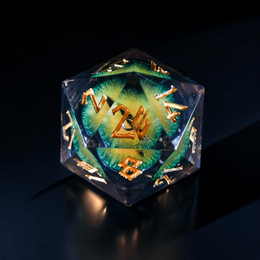 Jurassic Yellow Liquid Core Dice Set (ONLINE ORDER ONLY)