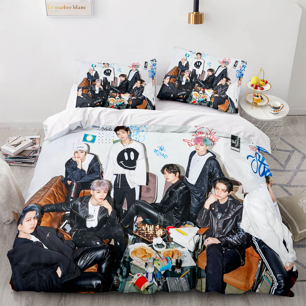 JYP Stray Kids Cosplay Soft Bedding Sets Quilt Covers Without Filler (Online Order Only)