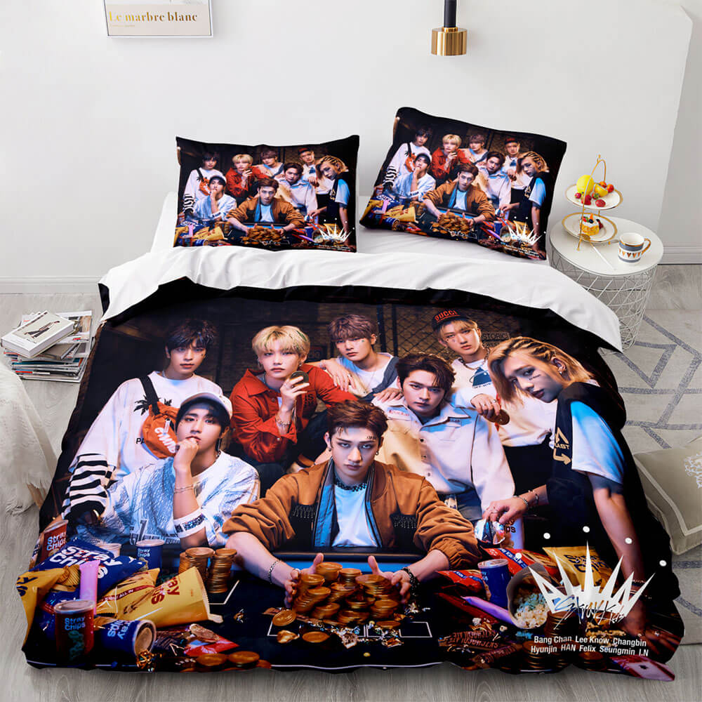 JYP Stray Kids Cosplay Soft Bedding Sets Quilt Covers Without Filler (Online Order Only)