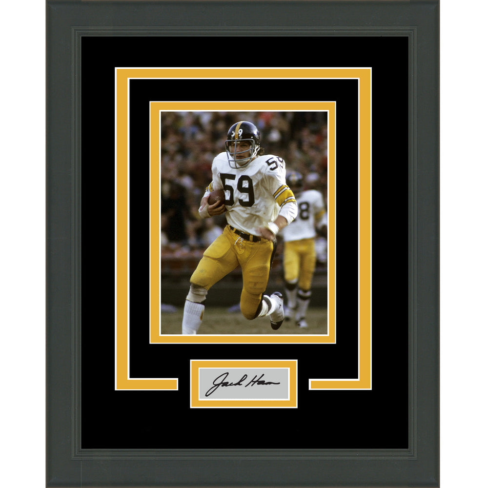 Framed Jack Ham Facsimile Laser Engraved Signature Auto Pittsburgh Steelers 11x14 Football Photo (ONLINE ORDER ONLY)