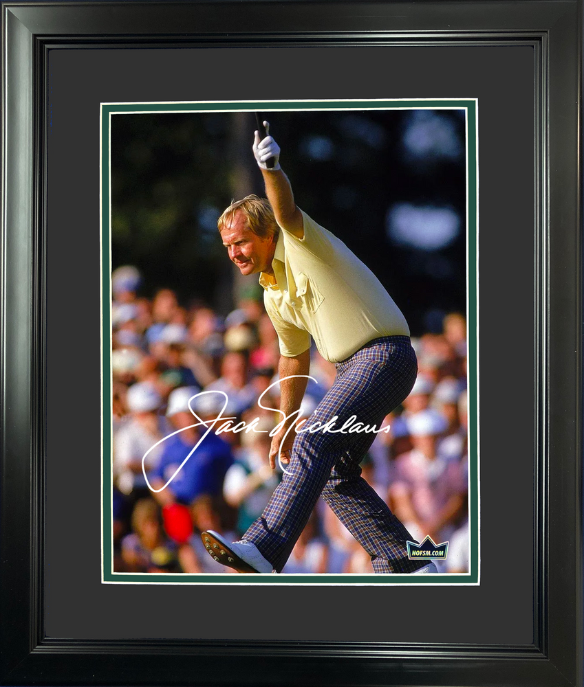 Framed Jack Nicklaus PGA Facsimile Laser Engraved Signature Auto 11"x14" Golf Photo HOFSM Holo (ONLINE ORDER ONLY)