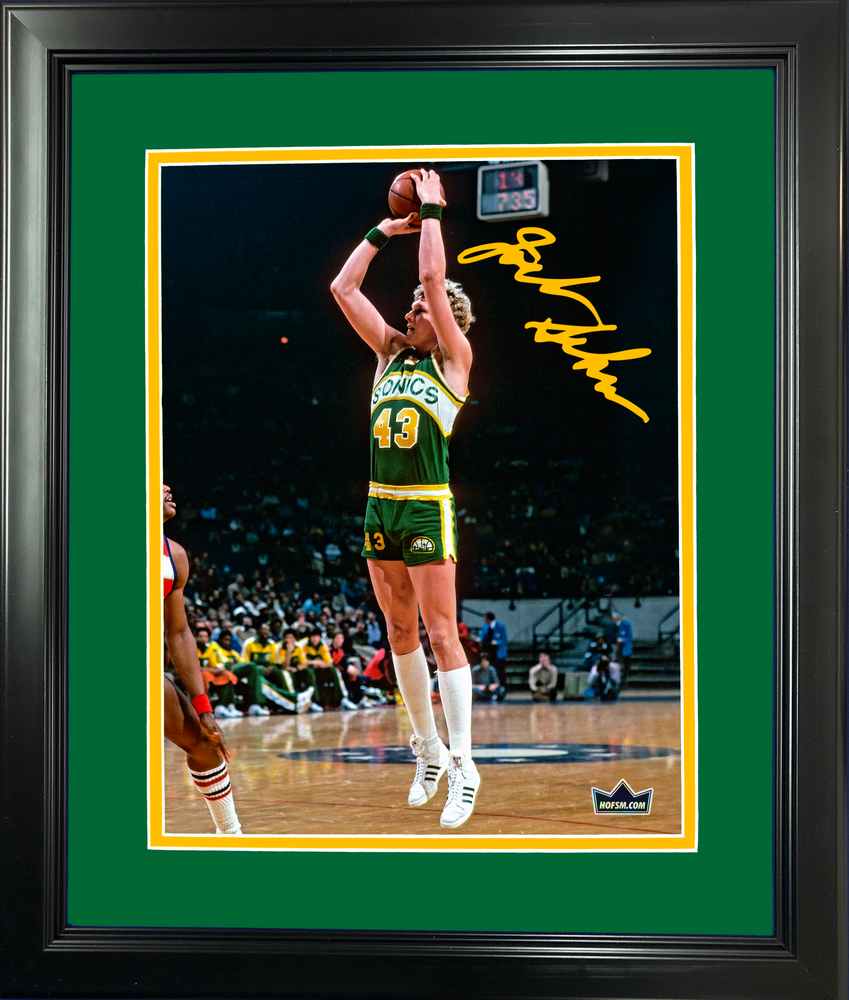 Framed Jack Sikma Facsimile Laser Engraved Signature Auto Seattle Supersonics 11"x14" Basketball Photo HOFSM Holo (ONLINE ORDER ONLY)