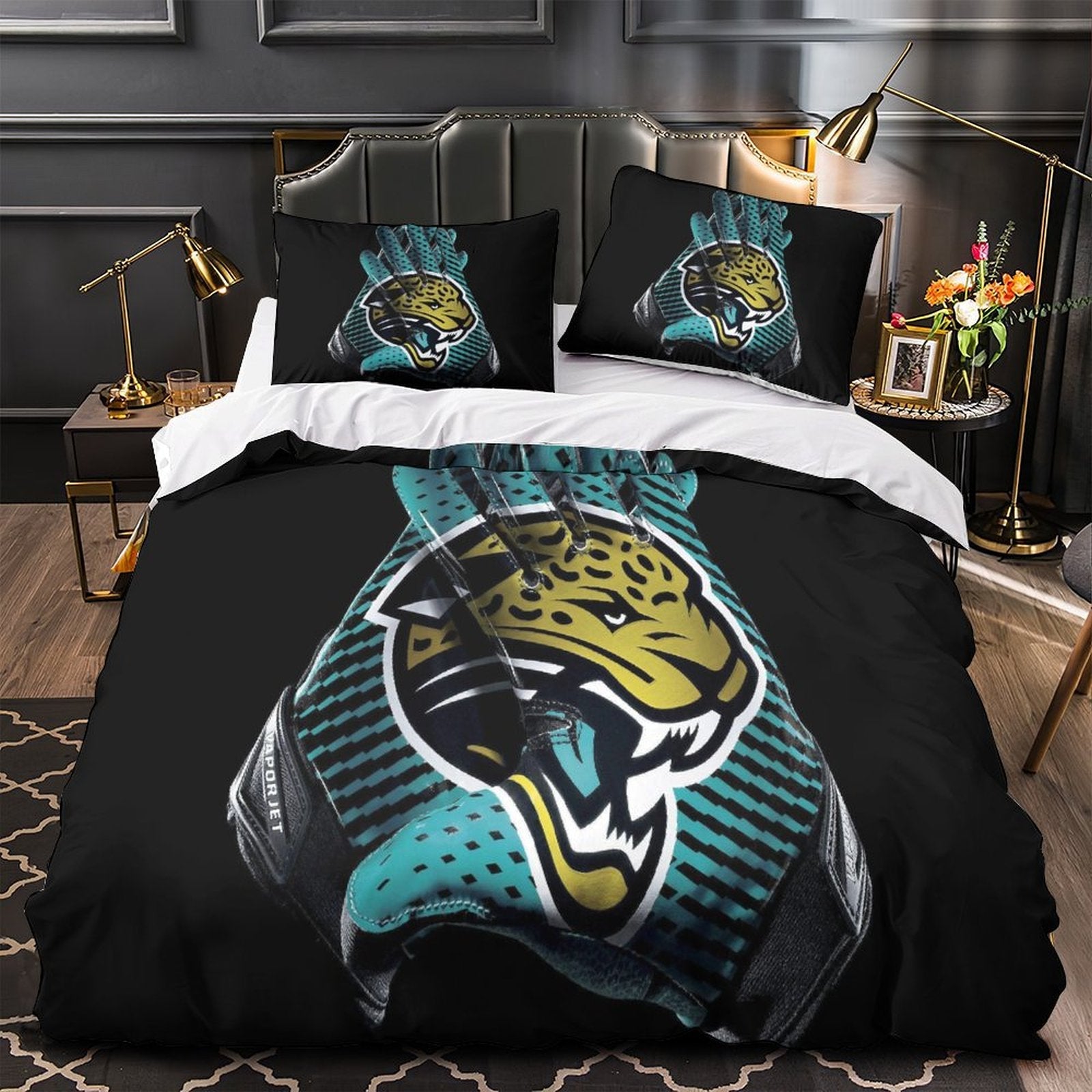 Jacksonville Jaguars Bedding Set Duvet Cover Without Filler (Online Order Only)
