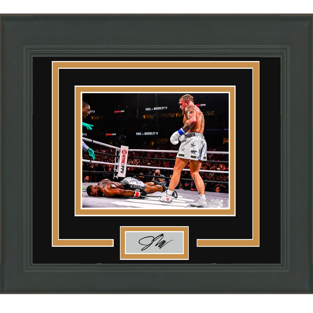 Framed Jake Paul Facsimile Laser Engraved Signature Auto 11x14 Boxing Photo (ONLINE ORDER ONLY)