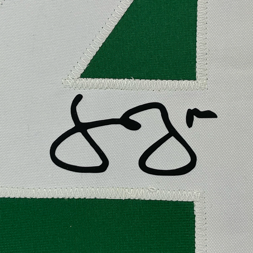 Framed Facsimile Autographed Jamie Benn 35x39 Dallas Green Reprint Laser Auto Hockey Jersey (ONLINE ORDER ONLY)