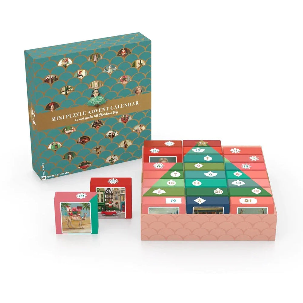 Janet Hill Advent Calendar - 24 Set of 100 Piece Mini Jigsaw Puzzles NYPC (ONLINE ORDER ONLY)