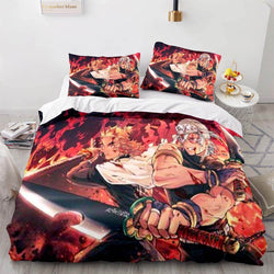 Japan Anime Demon Slayer Bedding Set Cosplay Duvet Cover Bed Sets (Online Order Only)