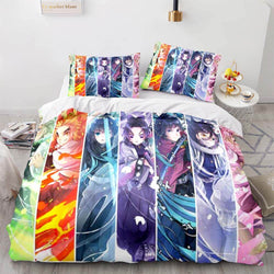 Japan Anime Demon Slayer Bedding Set Cosplay Duvet Cover Bed Sets (Online Order Only)