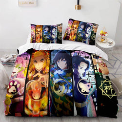Japan Anime Demon Slayer Bedding Set Cosplay Duvet Cover Bed Sets (Online Order Only)