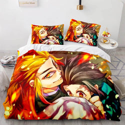 Japan Anime Demon Slayer Bedding Set Cosplay Quilt Cover Without Filler (Online Order Only)