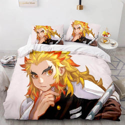 Japan Anime Demon Slayer Bedding Set Cosplay Quilt Cover Without Filler (Online Order Only)