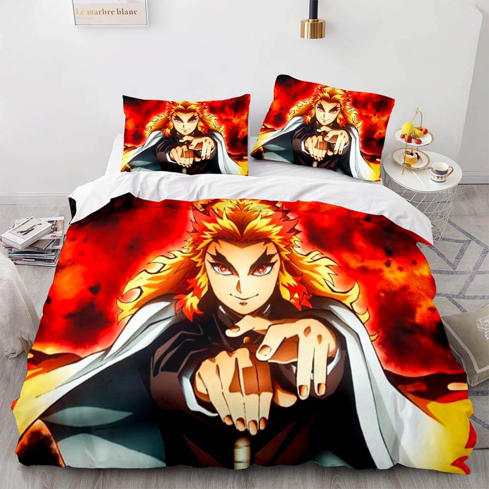 Japan Anime Demon Slayer Bedding Set Cosplay Quilt Cover Without Filler (Online Order Only)