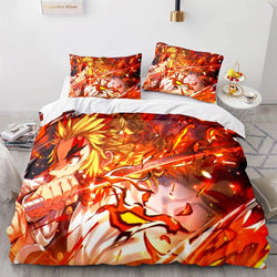 Japan Anime Demon Slayer Bedding Set Cosplay Quilt Cover Without Filler (Online Order Only)