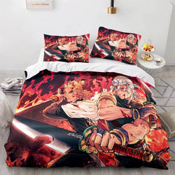 Japan Anime Demon Slayer Bedding Set Cosplay Quilt Cover Without Filler (Online Order Only)