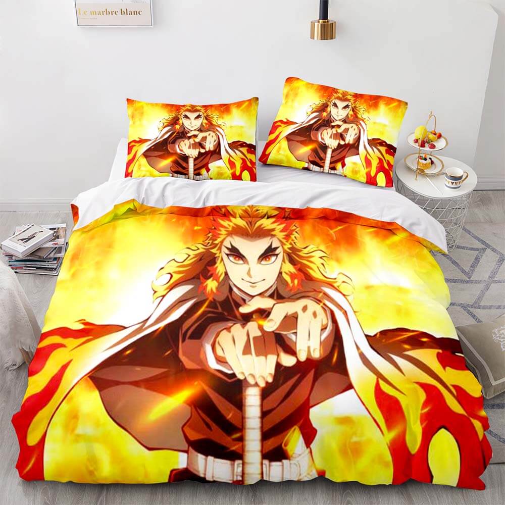 Japan Anime Demon Slayer Bedding Set Cosplay Quilt Cover Without Filler (Online Order Only)