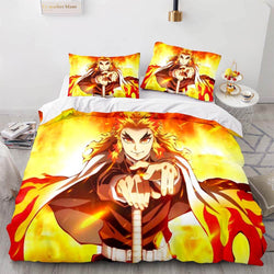 Japan Anime Demon Slayer Bedding Set Cosplay Quilt Cover Without Filler (Online Order Only)