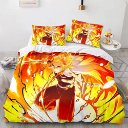 Japan Anime Demon Slayer Bedding Set Cosplay Quilt Cover Without Filler (Online Order Only)