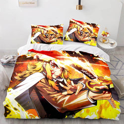 Japan Anime Demon Slayer Bedding Set Cosplay Quilt Cover Without Filler (Online Order Only)