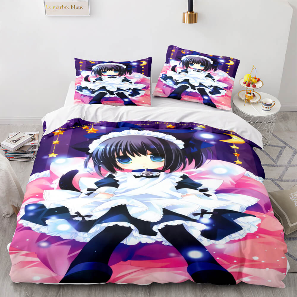 Japan Anime Maid Cosplay Bedding Sets Quilt Covers Without Filler (Online Order Only)