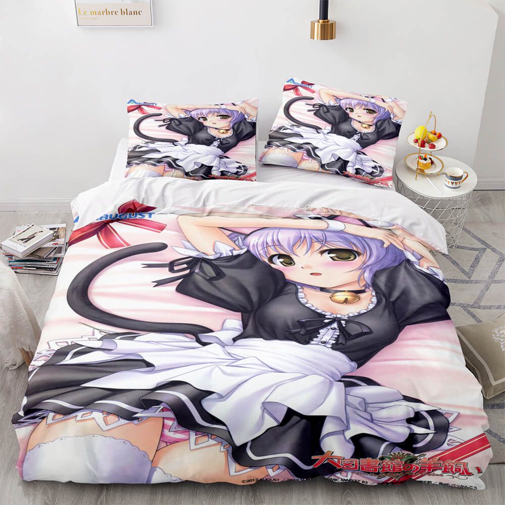 Japan Anime Maid Cosplay Bedding Sets Quilt Covers Without Filler (Online Order Only)