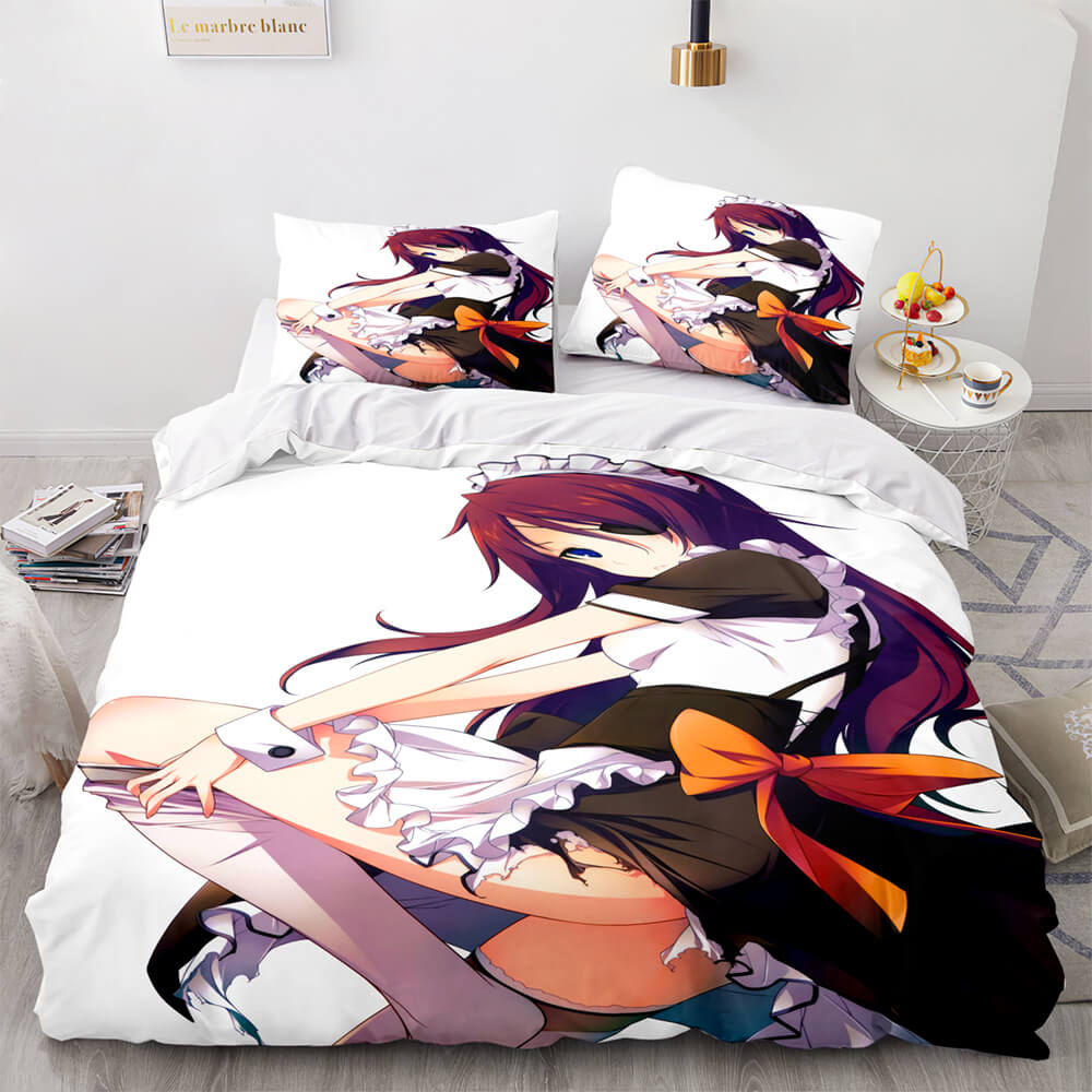 Japan Anime Maid Cosplay Bedding Sets Quilt Covers Without Filler (Online Order Only)