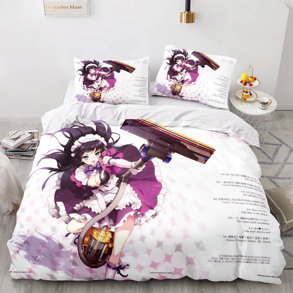 Japan Anime Maid Cosplay Bedding Sets Quilt Covers Without Filler (Online Order Only)