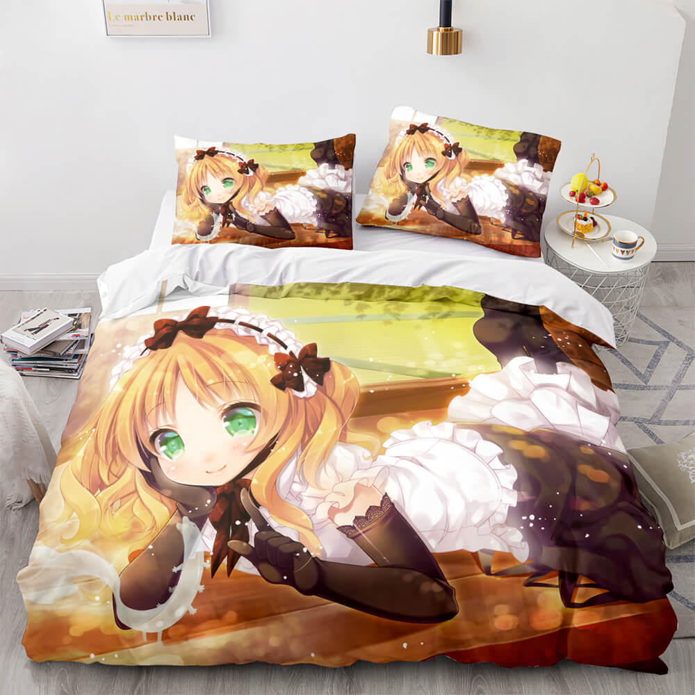 Japan Anime Maid Cosplay Bedding Sets Quilt Covers Without Filler (Online Order Only)