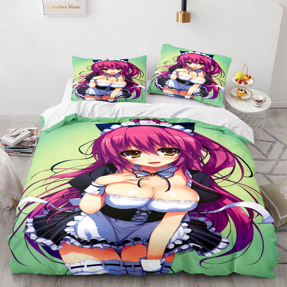 Japan Anime Maid Cosplay Bedding Sets Quilt Covers Without Filler (Online Order Only)