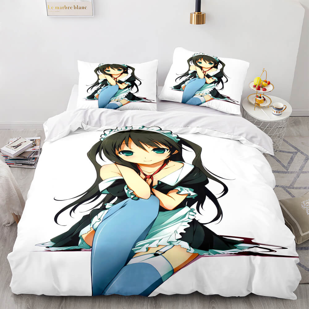 Japan Anime Maid Cosplay Bedding Sets Quilt Covers Without Filler (Online Order Only)