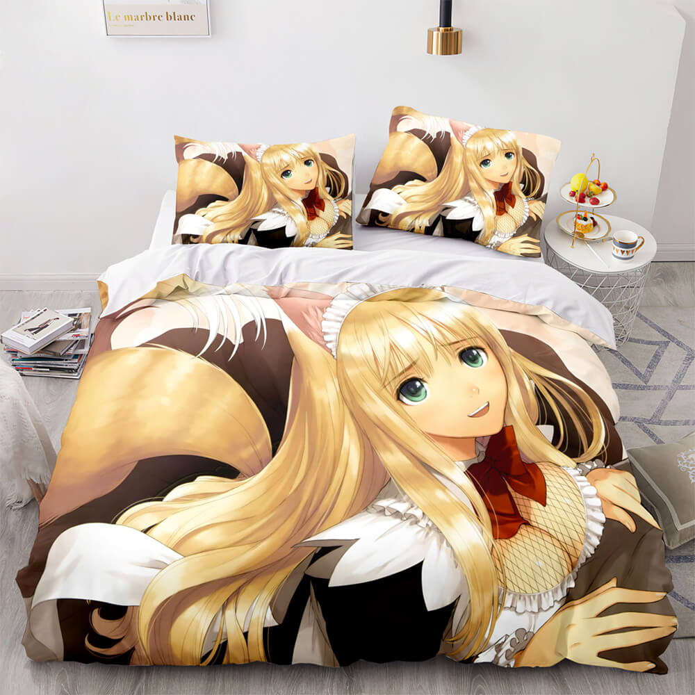 Japan Anime Maid Cosplay Bedding Sets Quilt Covers Without Filler (Online Order Only)
