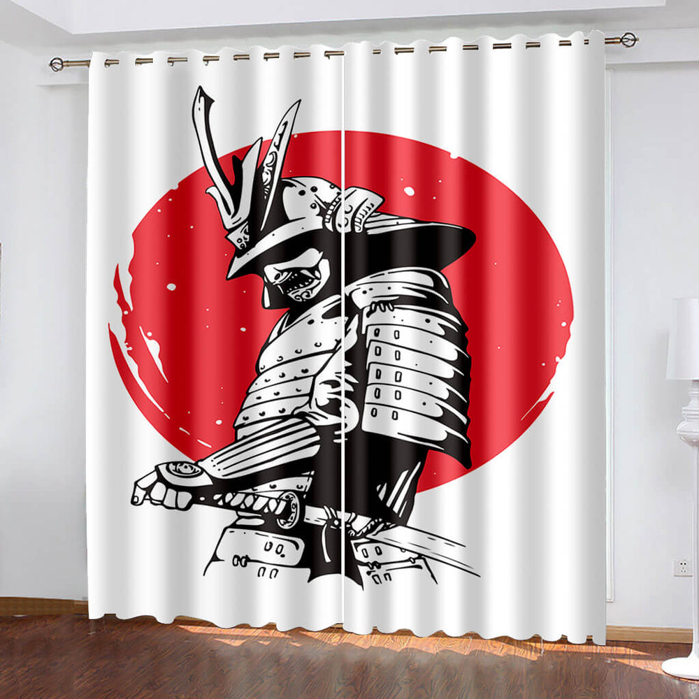 Japan Bushido Curtains Blackout Window Treatments Drapes for Room Decor (Online Order Only)