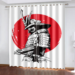 Japan Bushido Curtains Blackout Window Treatments Drapes for Room Decor (Online Order Only)