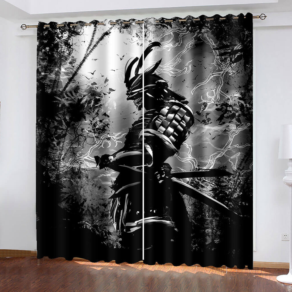 Japan Bushido Curtains Blackout Window Treatments Drapes for Room Decor (Online Order Only)